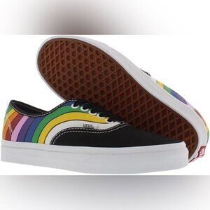 Vans Authentic Refract Rainbow Women’s Size 8.5 Lace Up Black Low Sneakers Shoes